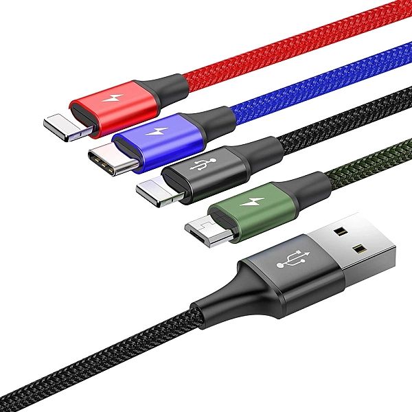 Baseus kabel przewód USB 4w1/2x Lightning / USB Typ C / micro USB w ny
