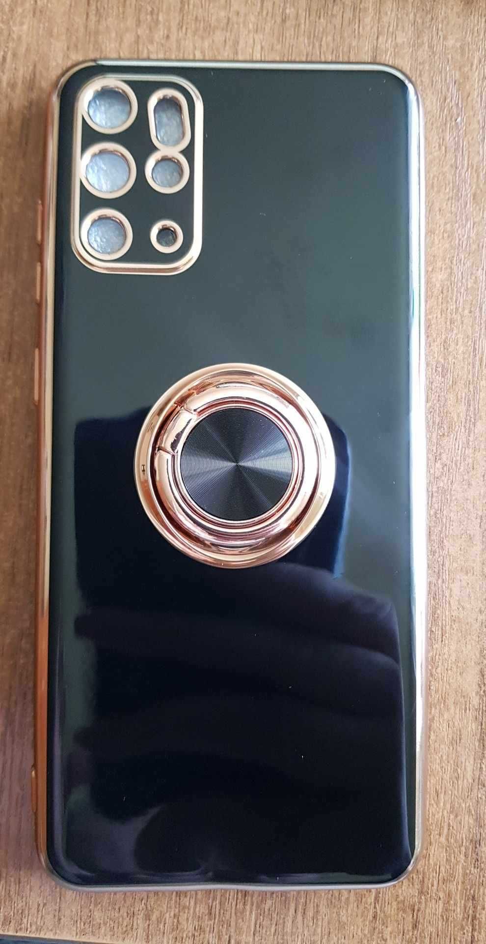 ETUI do Samsung GOLDIE RING czarne ze złotymi zdobieniami w937