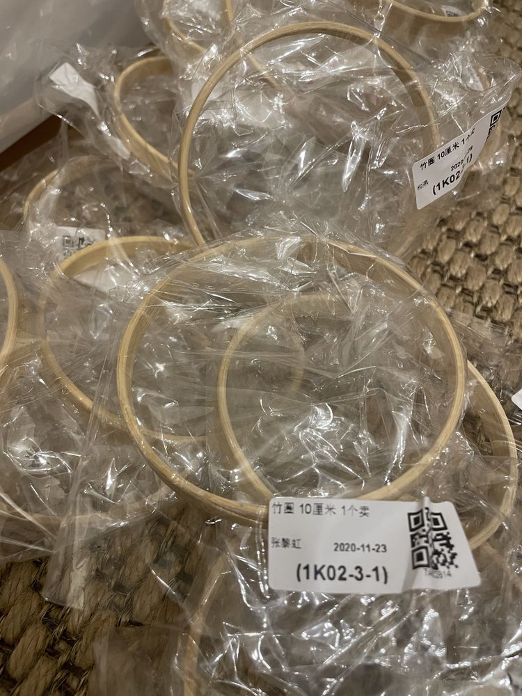 Obręcz drewniana 10 cm 20 sztuk makrama