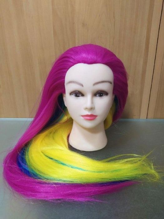 Кольорова болванка, голова учбова, манекен, маникен для зачісок