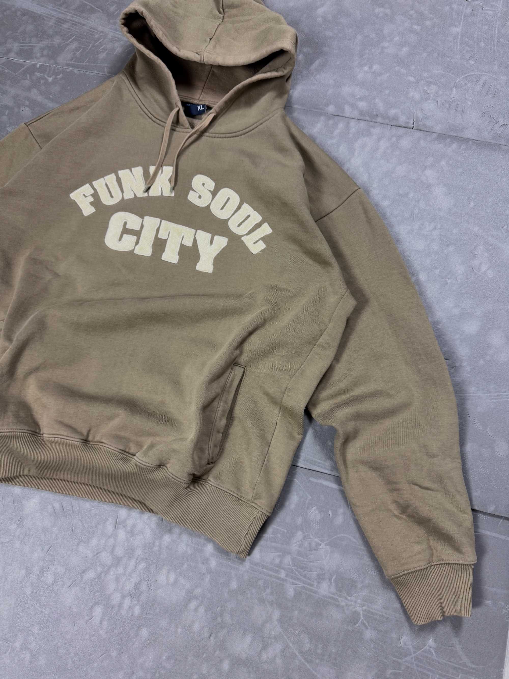 Vintage Fishbone oversize hoodie haft 90s (L/XL) bluza z kapturem y2k