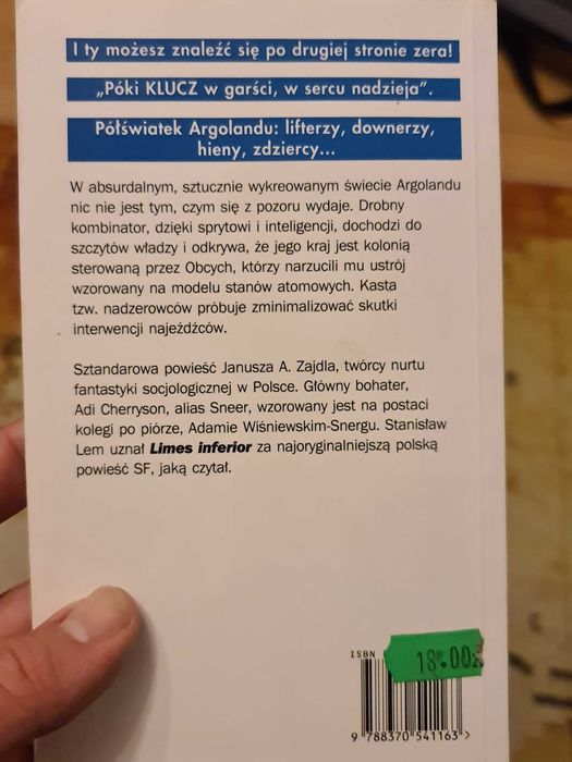 książka "Limes Inferior" Janusz A. Zajdel, r. 1997
