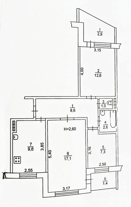3 комнатная Вечерний Бульвар, 14  в Саксаганском районе