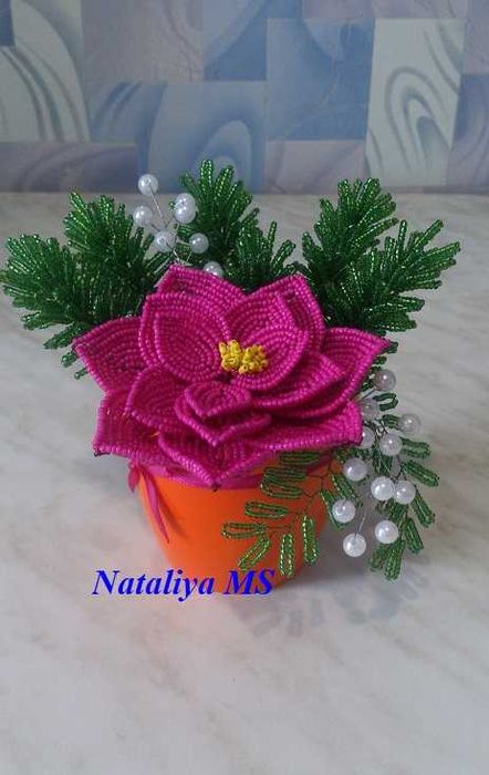 Новогодние композиции Елочка из бисера Ялинка з бісеру