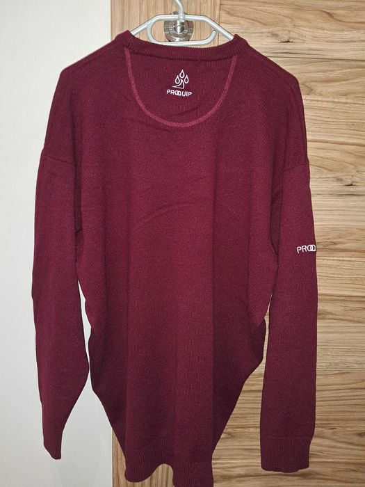 Sweter męski wełniany 100% wełna jagnięca, do golfa r. XL/XXL