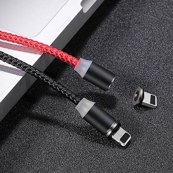 USAMS Kabel magnetyczny U-Sure lightning1m 2.1A pleciony czerwony/red