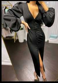 Сукня-міді (плаття вечірнє) чорне довге. Розмір 42. ФірмаVikifo.