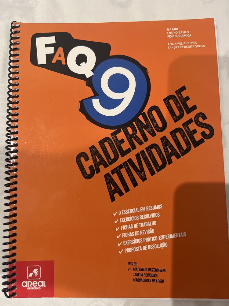 Caderno atividades Fisica Quimica 9 ano