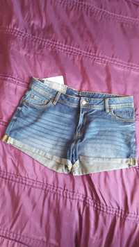Krótkie spodenki szorty letnie jeans Esmara miękkie bawełniane