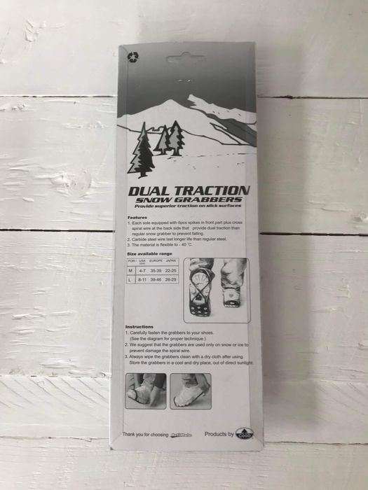 Raczki na buty turystyczne Dual Traction Rozmiar M 35-39