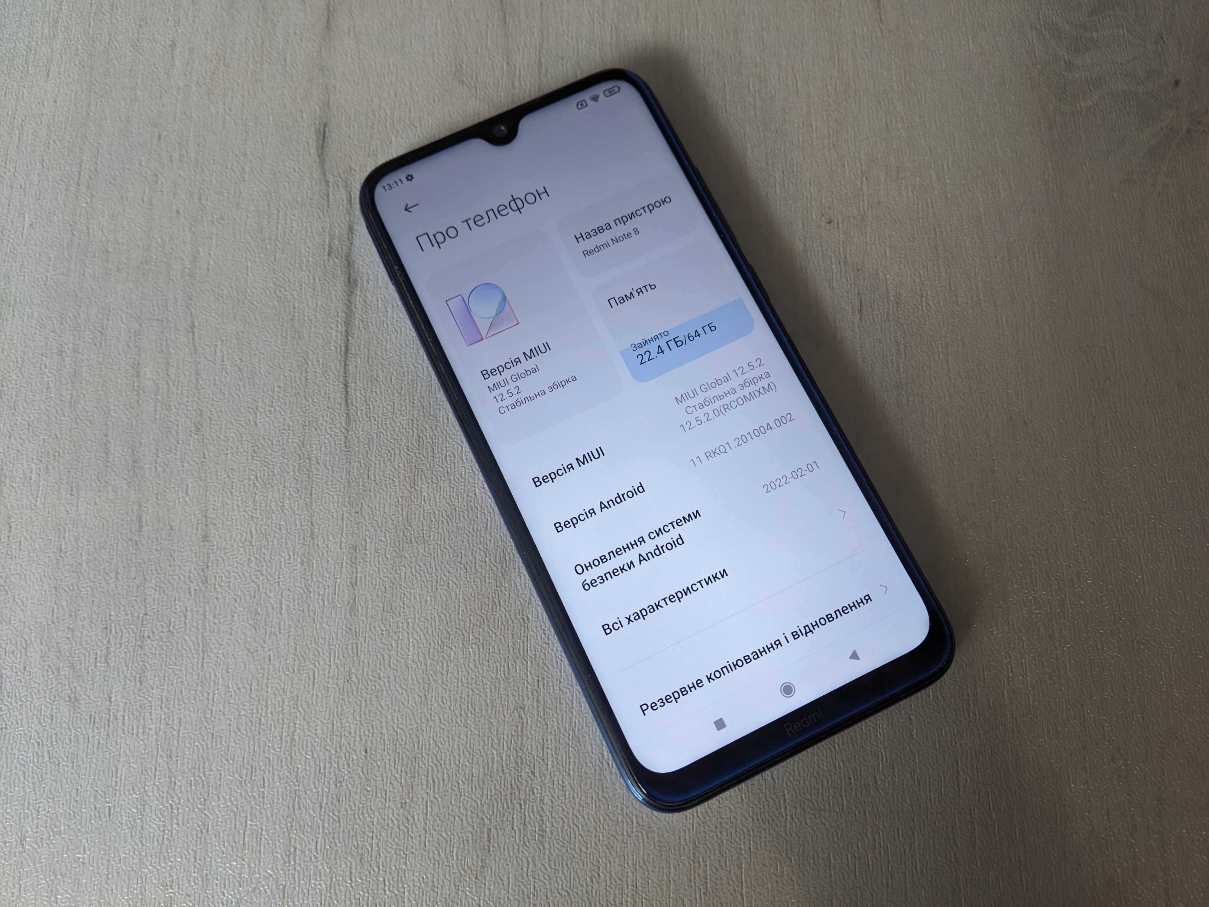 Redmi Note 8 4/64 Neptune Blue у гарному стані