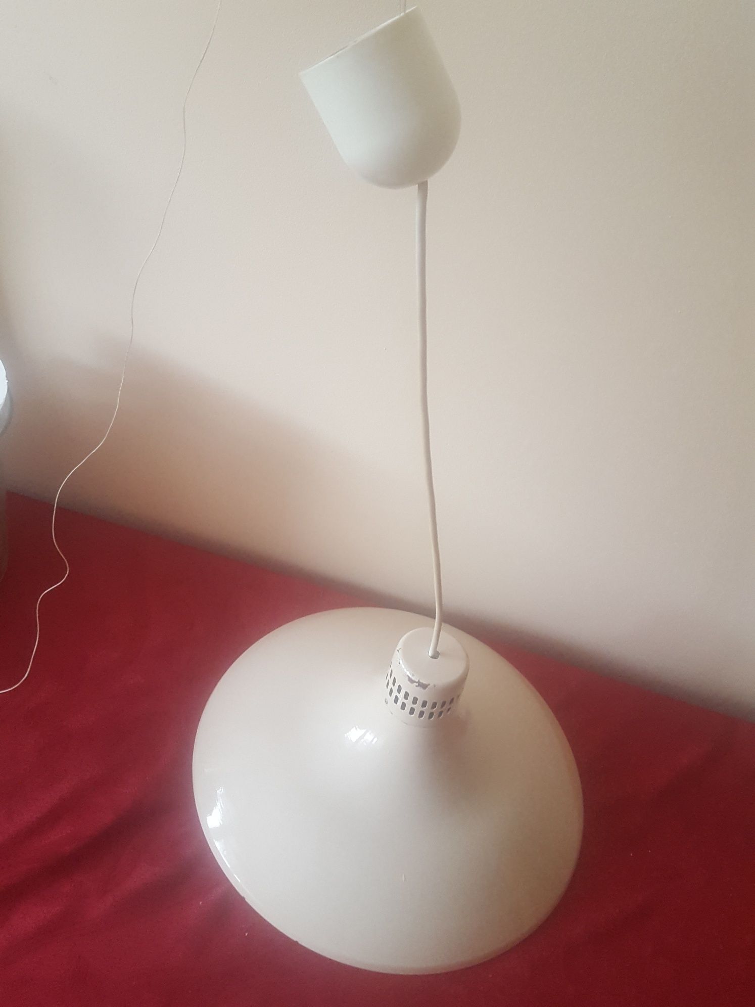 Lampa wisząca emaliowana z PRLu