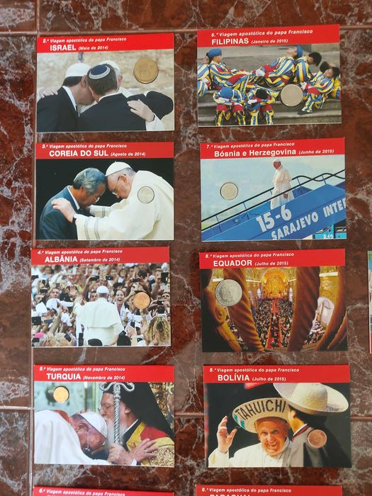 Moedas Viagens do Papa Francisco Colecção Philae