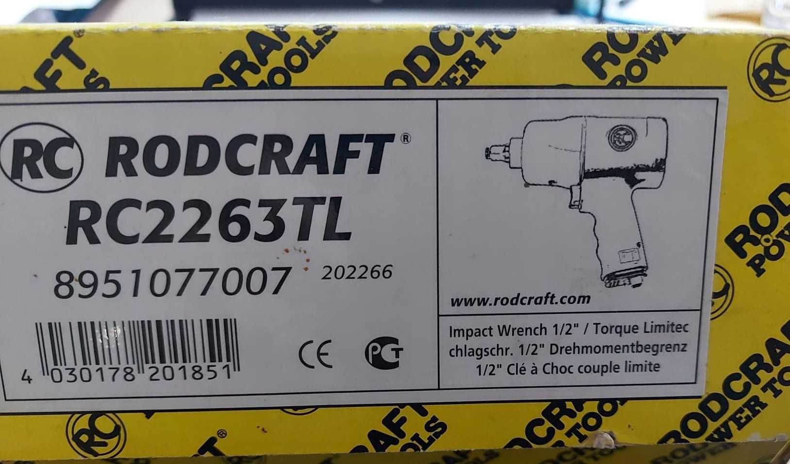 Nowy klucz udarowy 1/2" RODCRAFT z blokadą - idealny do serwisu kół