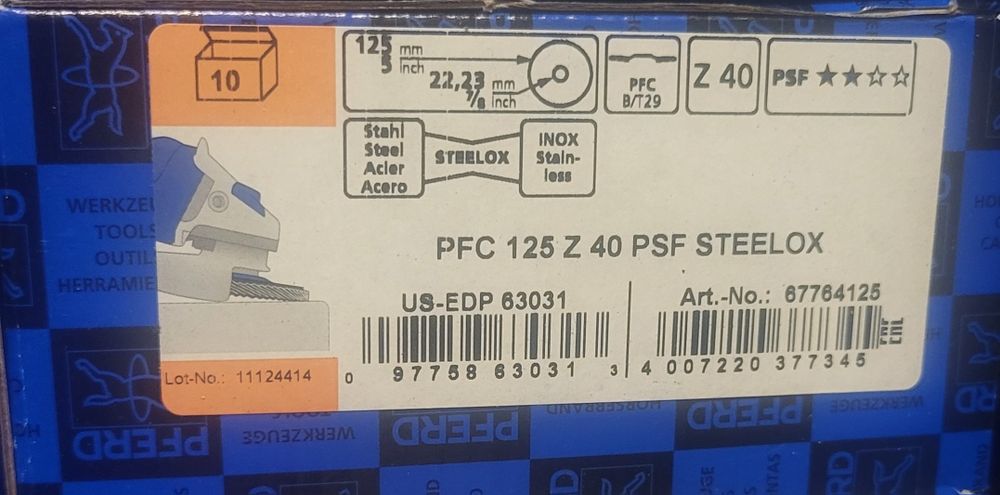 pferd pfc 125 z 40 psf steelox 10 sztuk