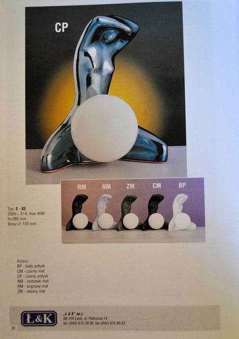 Piękna Lampa Kobieta- Akt -w Lawendowym Kolorze