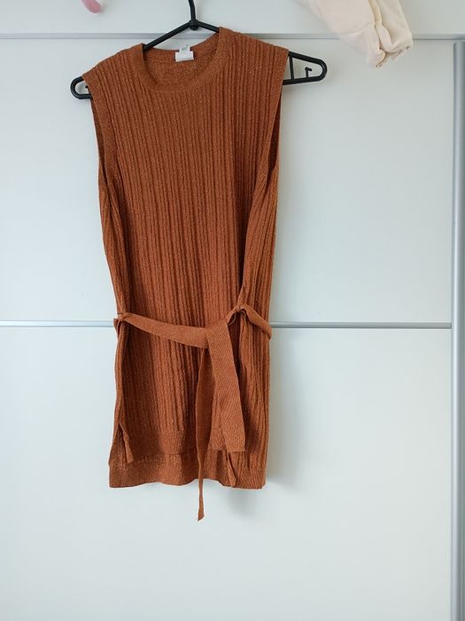 Bluzka tunika krótka sukienka brokatowa 152