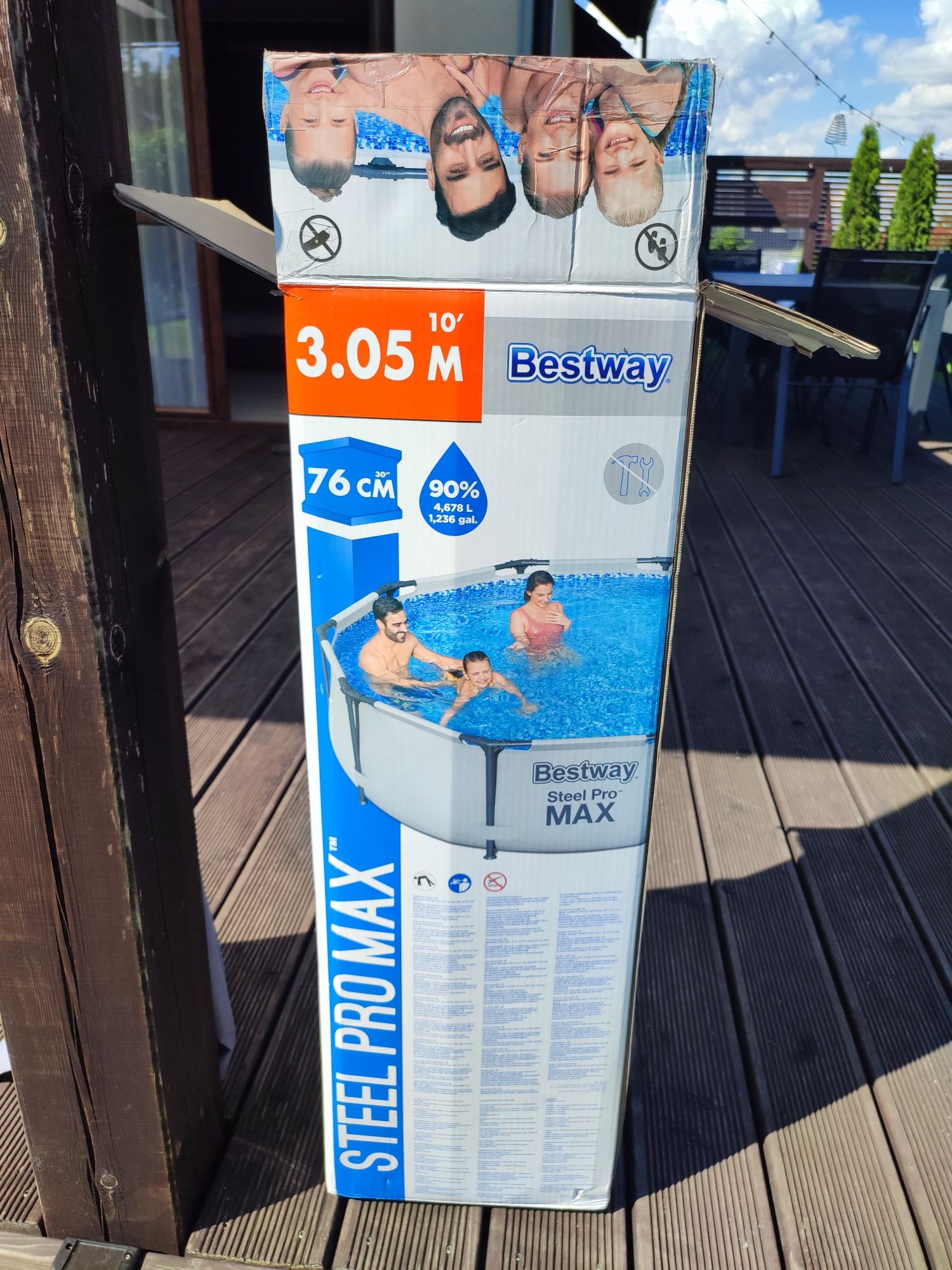 Basen ogrodowy 3m drabinka pompka i mata/przykrycie grzejąca wodę