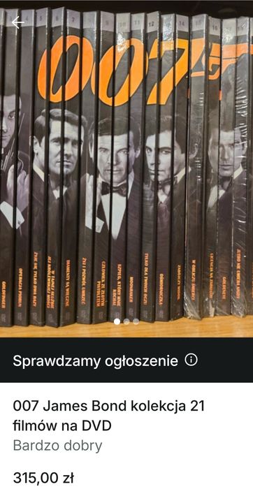 007 James Bond kolekcja 21 filmów na DVD