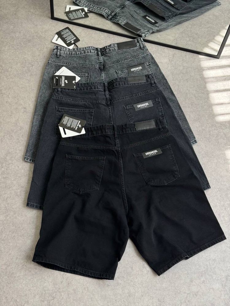 Джинсові чоловічі шорти BAGGY Мужские широкие джинсовые шорты