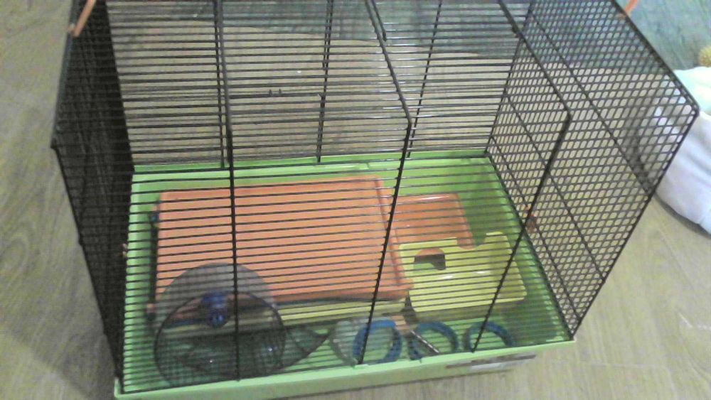 Klatka dla myszki, chomika - cały zestaw pięterka, tuneliki, poidełko