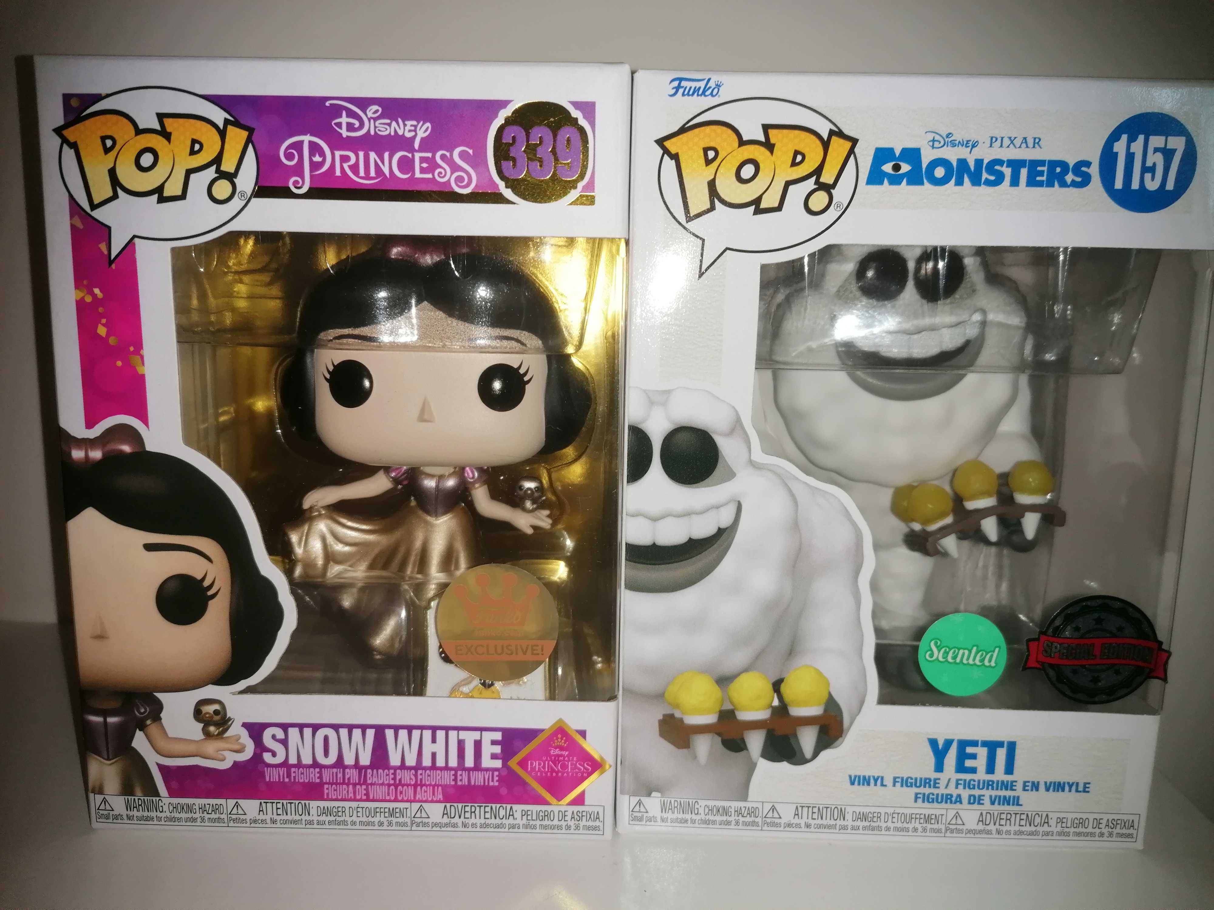 Funko pop Disney - Snow White gold princess e Yeti Monsters inc.
