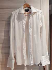 Biała bawełniana koszula męska Lancerto