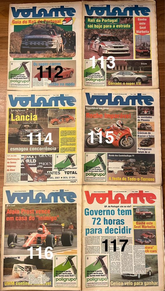 Vendo jornais Volante - ano 1990
