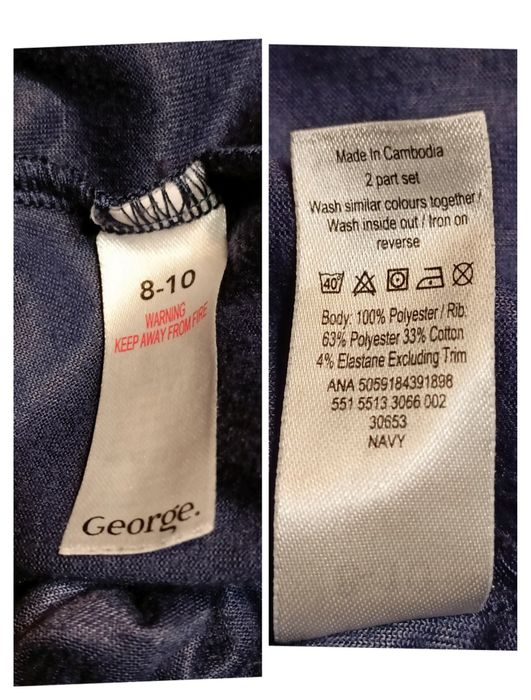 Ciepłe welurowe spodnie od piżamy. Rozmiar S/M.