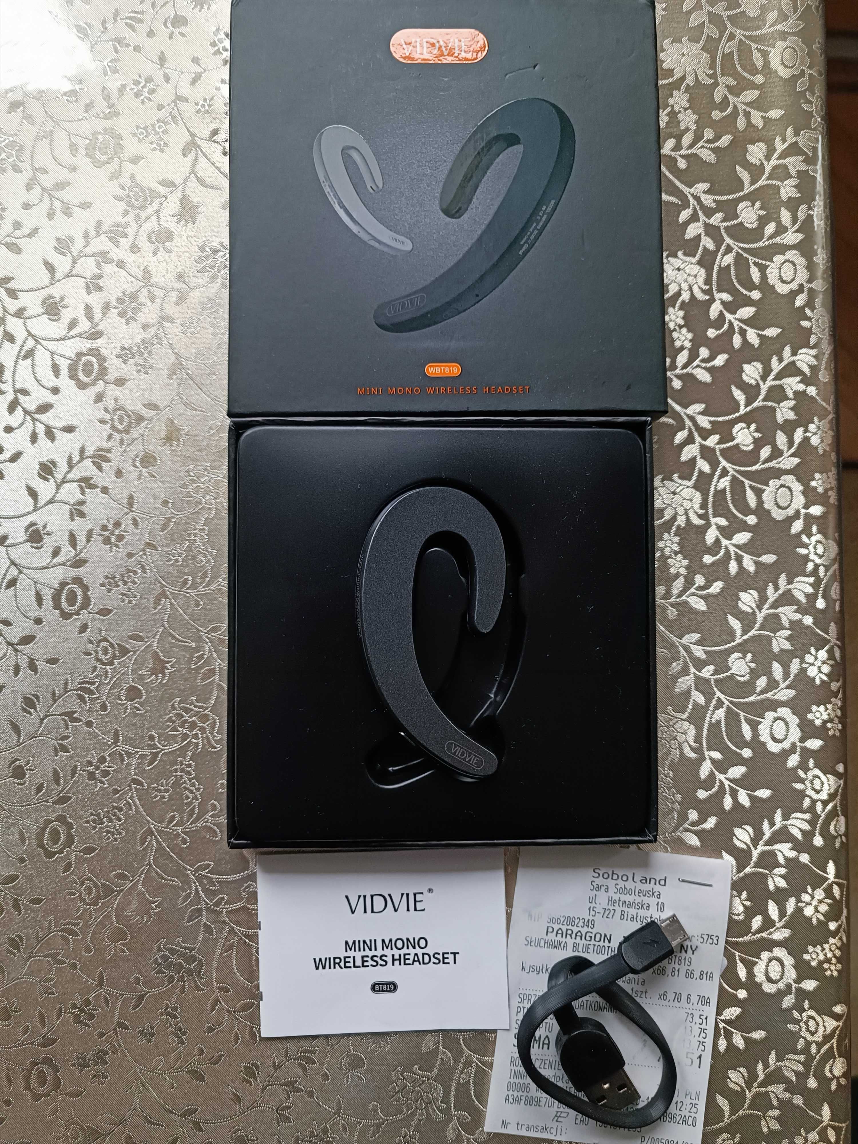 Słuchawka do telefonu Vidvie WBT819 Mini Mono Wireless Bluetooth
