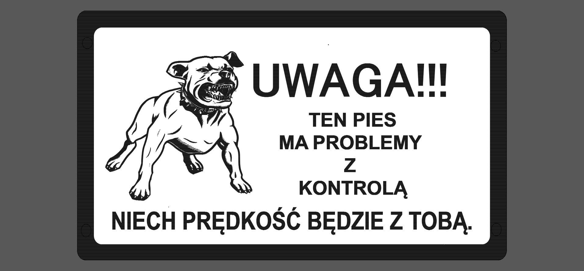 Tabliczka uwaga pies