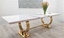Stół Glamour ROZKŁADANY 200/300 x 100 GOLD ZŁOTO