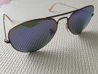 Okulary Ray Ban aviator niebieskie