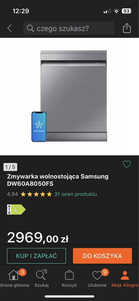 Zmywarka samsung 60cm 14 kpl