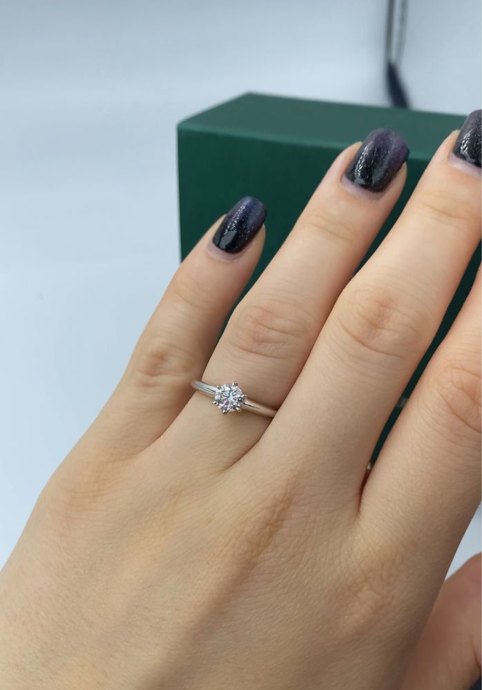 Каблучка з діамантом 0.50ct GIA помолвка заручальна обручальное кольцо