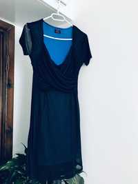 Granatowa sukienka brokat S/M
