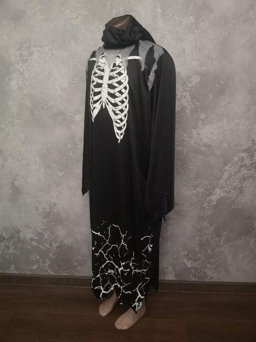 Карнавал маскарад костюм мантія ряса монах скелет хеловін хелоуін L-XL