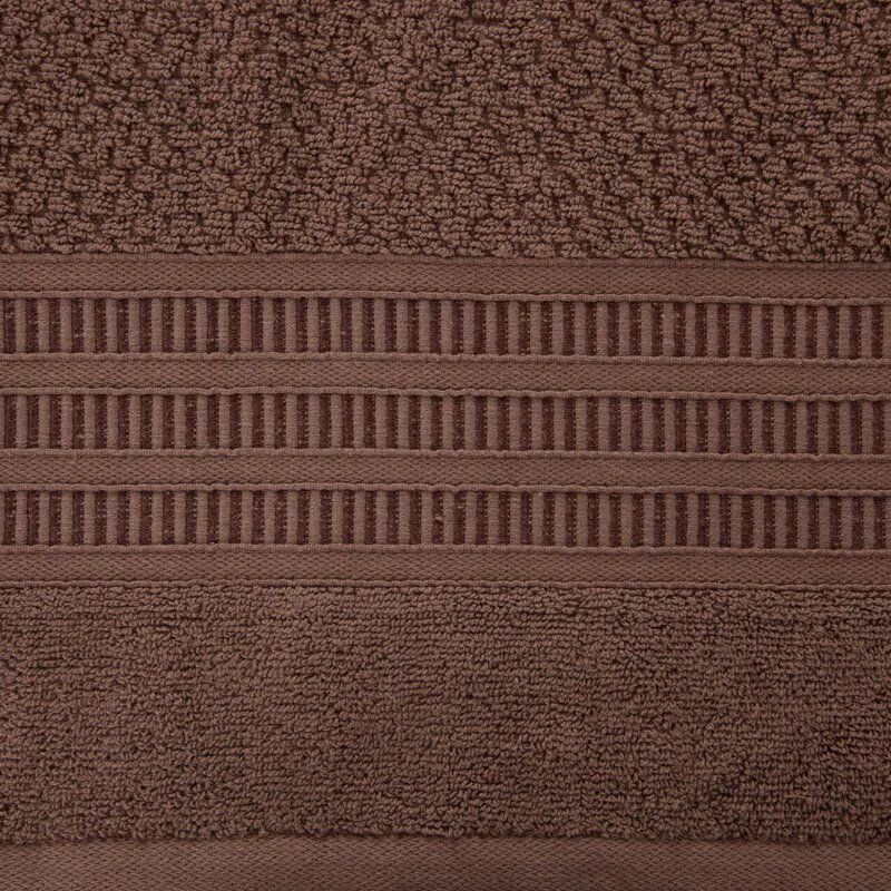 Ręcznik Rosita 70x140 brązowy o ryżowej strukturze