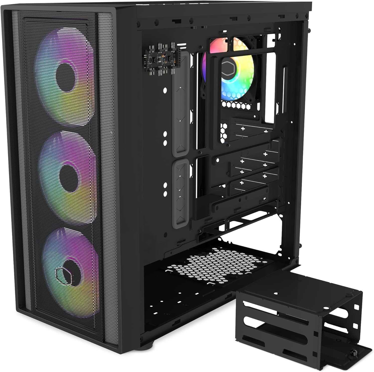 Корпус ПК Cooler Master MasterBox 600 MB600 чорний 4 aRGB кулера