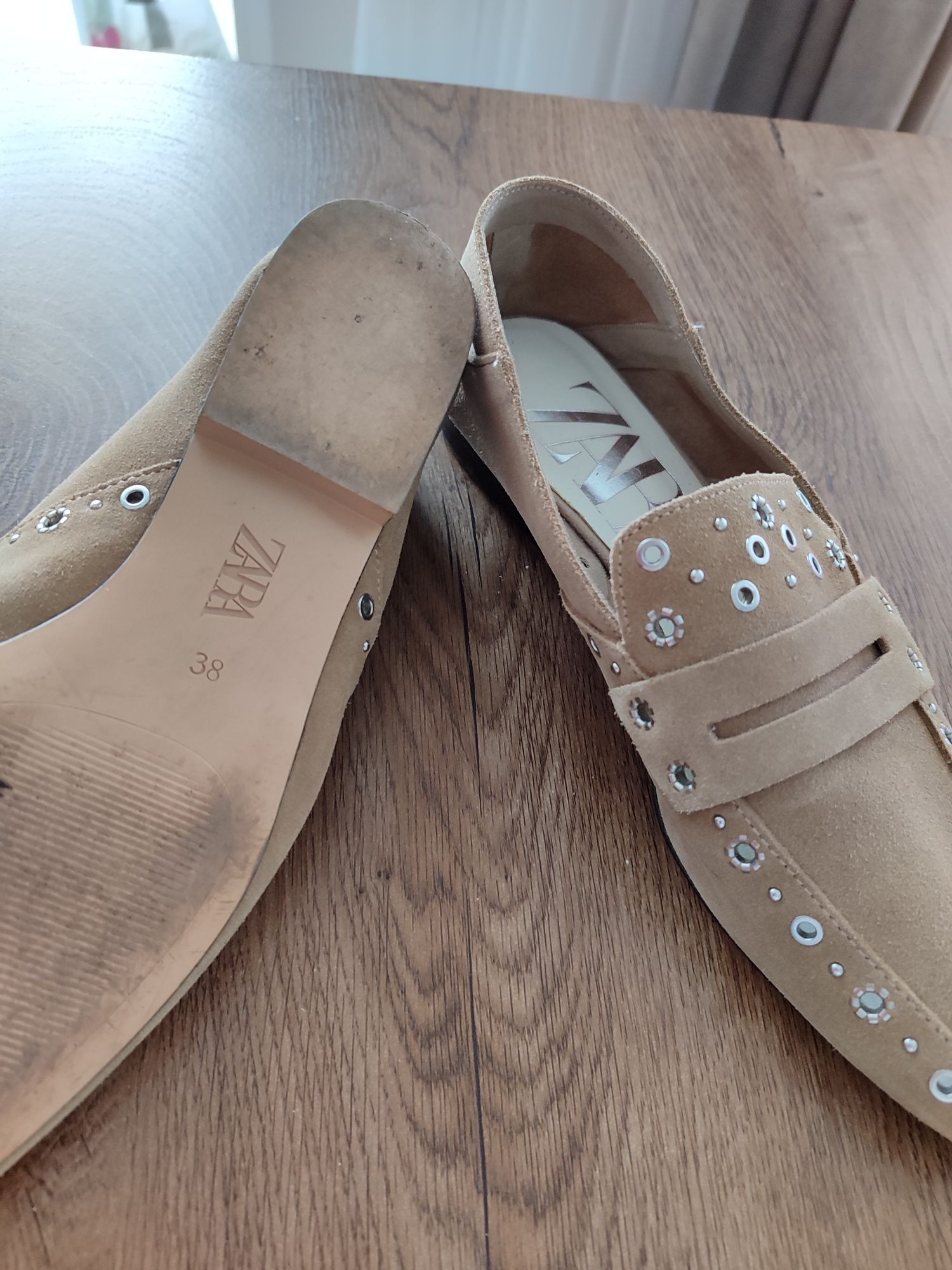 Шкіряні мокасини Zara 38 р.