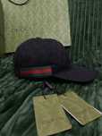 Nowa orginalna czapka Gucci canvas Black hat