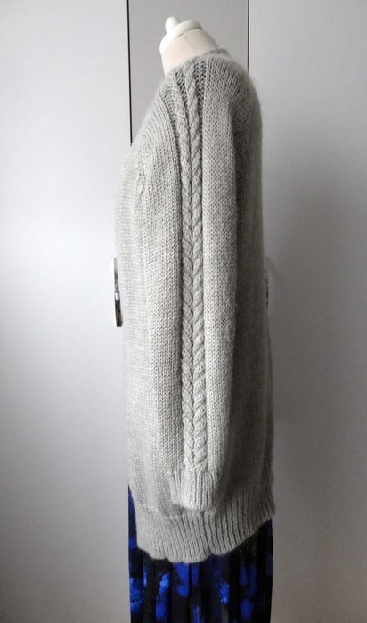 Długi, ciepły sweter damski z moherem, Cocomore rozm. uniwersalny