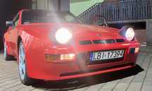 Porsche 924 Czerwone Porsche 924 GT stylizacja