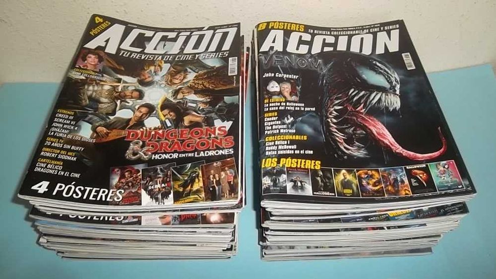 ACCIÓN Revista espanhola Cinema & Séries TV 48 exemplares com POSTERS