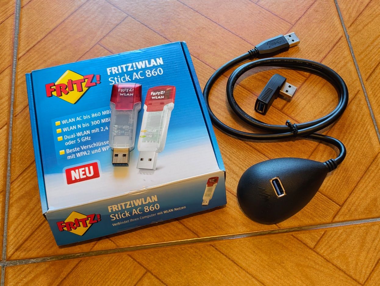 AVM Fritz! WIFI USB Stick AC 860 | WLAN N/AC | 2.5/5.0 GHz | WPA2/WPS