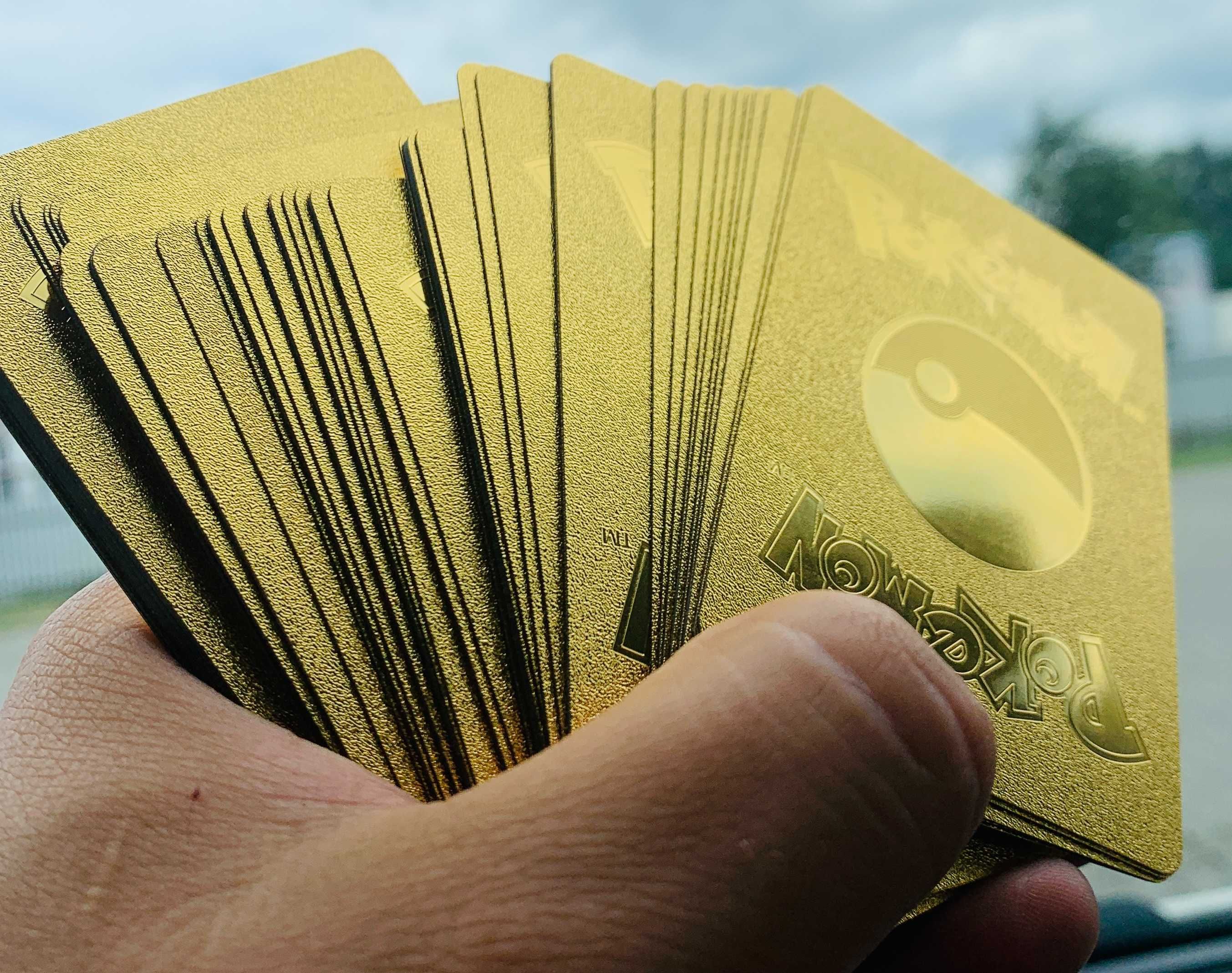Złote 55 złotych kart Pokemon Gold nie srebrne czarne 3D kolorowe