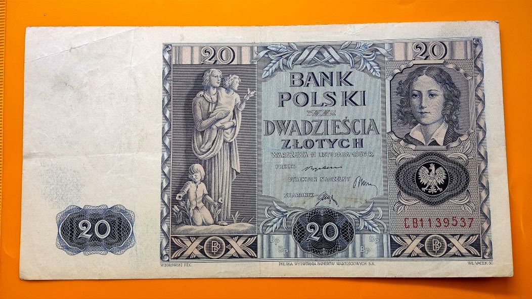 Banknot 20 złotych 1936 R.