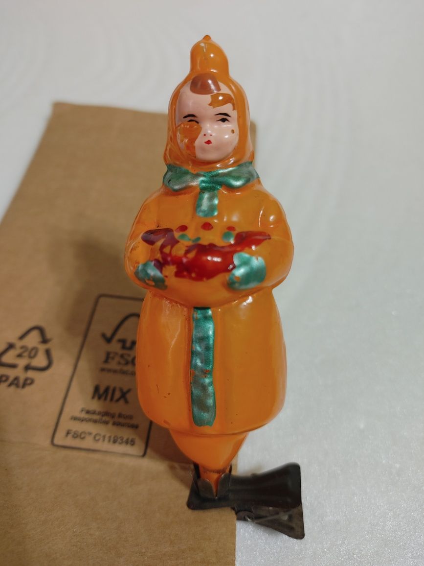 Елочная игрушка на прищепке Даренка СССР