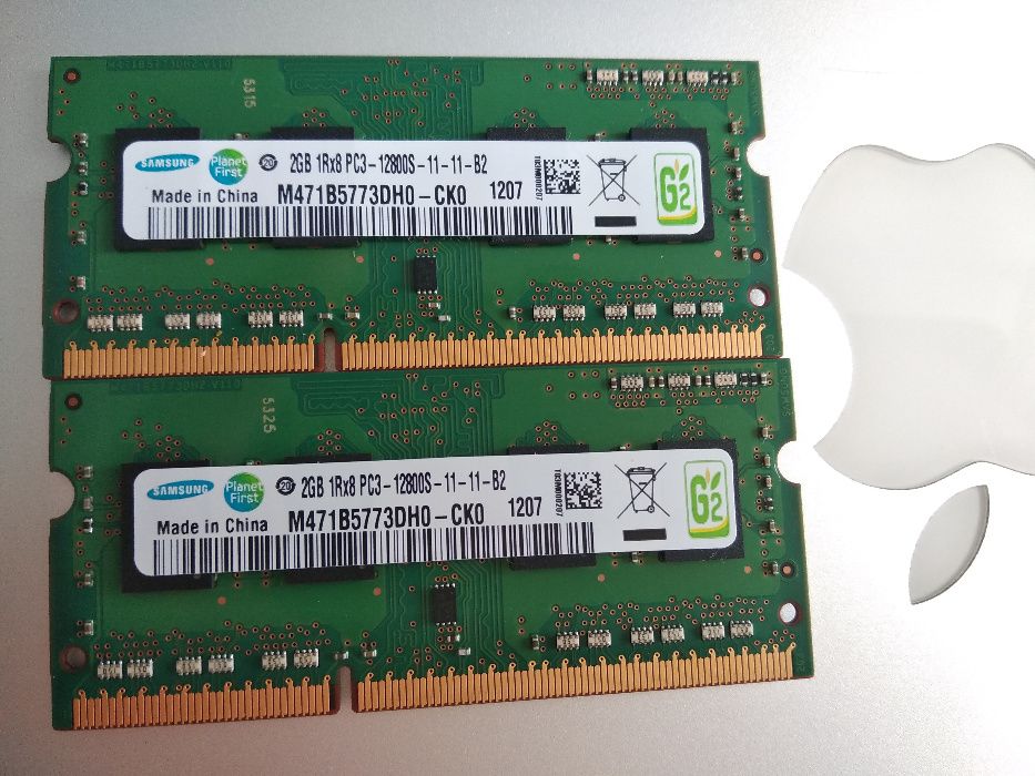 Macbook сумісна Samsung DDR3 2GB SO-DIMM 204pin 1Rx8 PC3-12800S