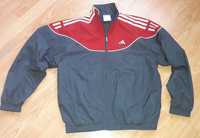 Bluza rozpinana Adidas antracytowo bordowa 164